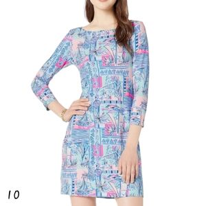 NWOT Lilly Pulitzer UPF 50+ Sophie Dress Whisper Blue Yeah Buoy Size XS